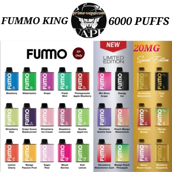 FUMO KING 6000 Puffs Disposable Vape Available in Dubai- UAE