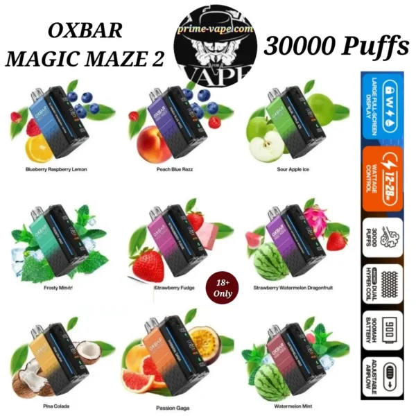 OXBAR MAGIC MAZE 2 30000 Puffs Disposable Vape 50mg Dubai