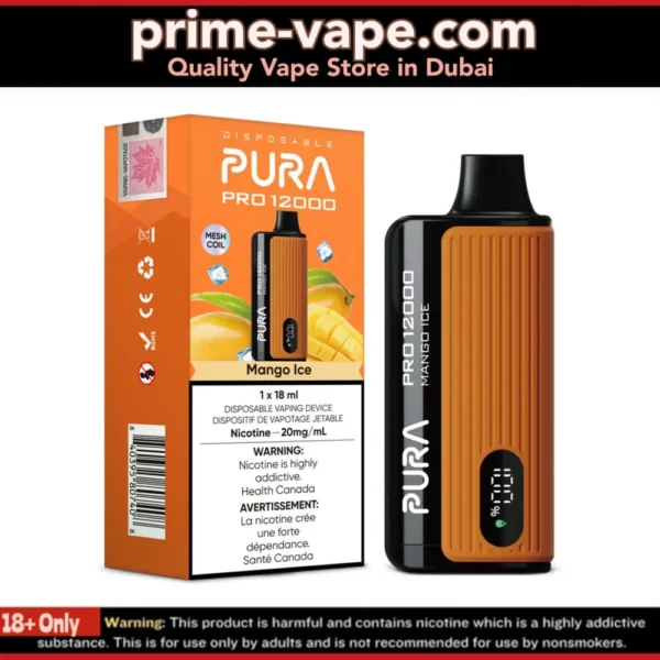 Pura 12000 Puffs Disposable Vape 20mg & 50mg in Dubai UAE