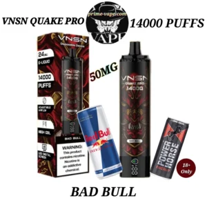 VNSN Bad Bull 14000 Puffs Quake Pro 5% Disposable Vape Dubai