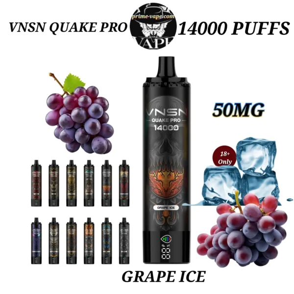 VNSN Grape Ice 14000 Puffs Quake Pro Disposable Vape - Dubai