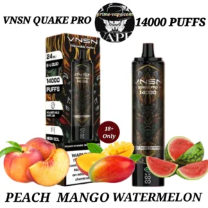 VNSN Peach Mango Watermelon Quake Pro 14000 Puffs Dubai