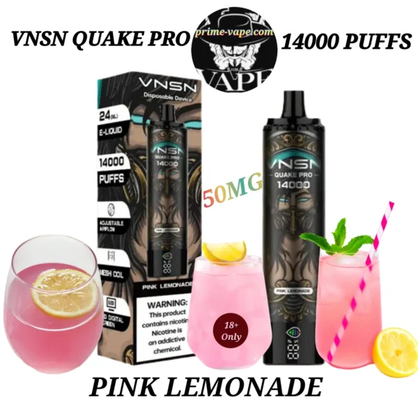 VNSN Pink Lemonade 14000 Puffs 50MG Disposable Vape - Dubai