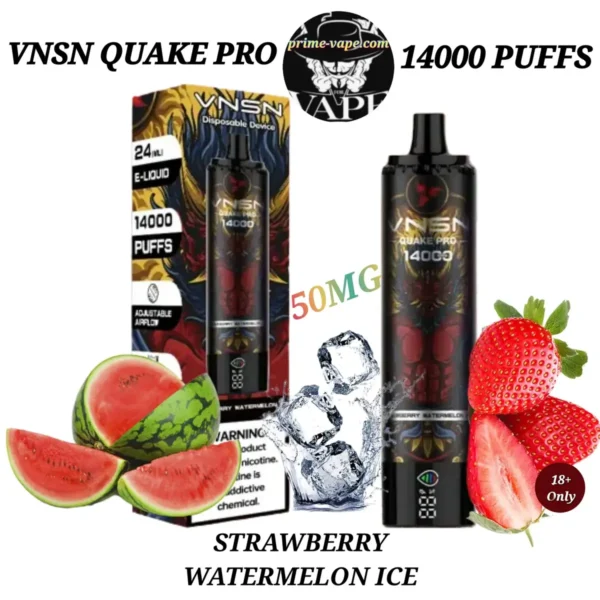 VNSN Strawberry Watermelon Ice Quake Pro 14000 Puffs Dubai