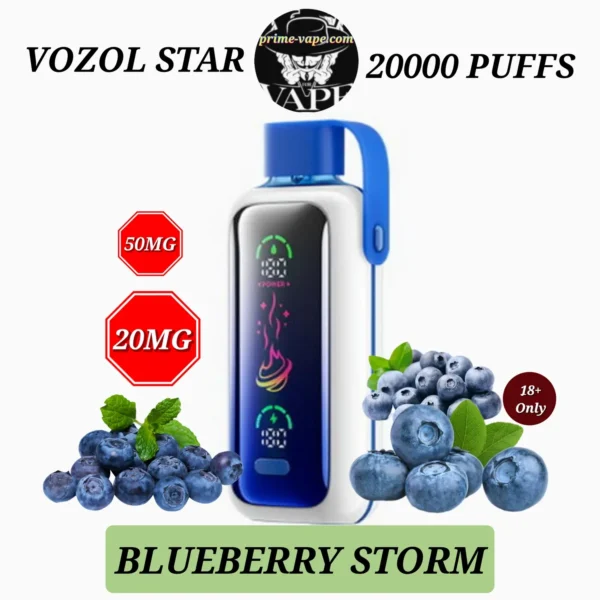 VOZOL Star Blueberry Storm 20000 Puffs Disposable 20MG 50MG