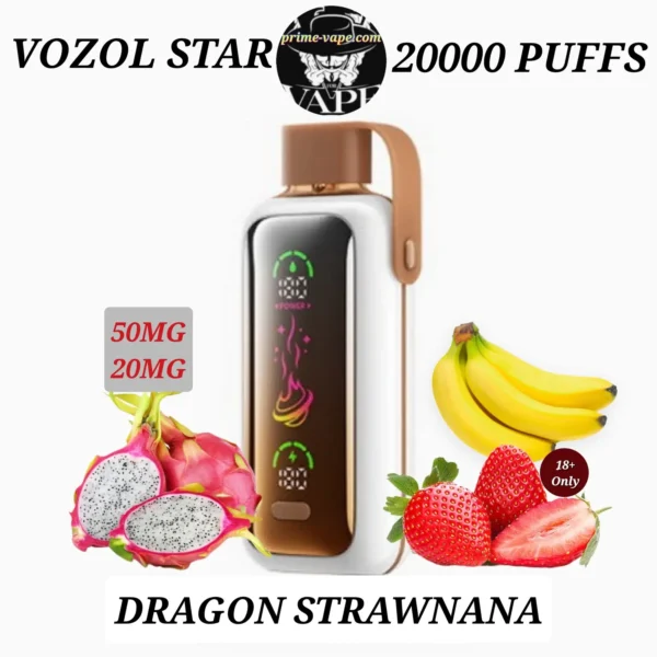 VOZOL Star Dragon Strawnana 20000 Puffs Disposable 20/50MG