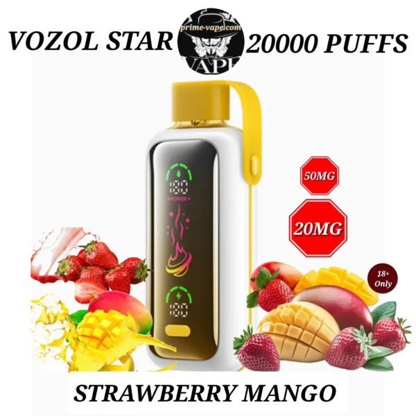 VOZOL Star Strawberry Mango 20000 Puffs Disposable 20/50MG