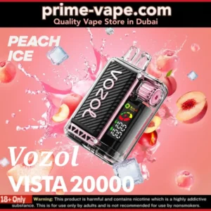 VOZOL Vista Peach Ice 20000 Puffs Disposable Vape 50mg- UAE