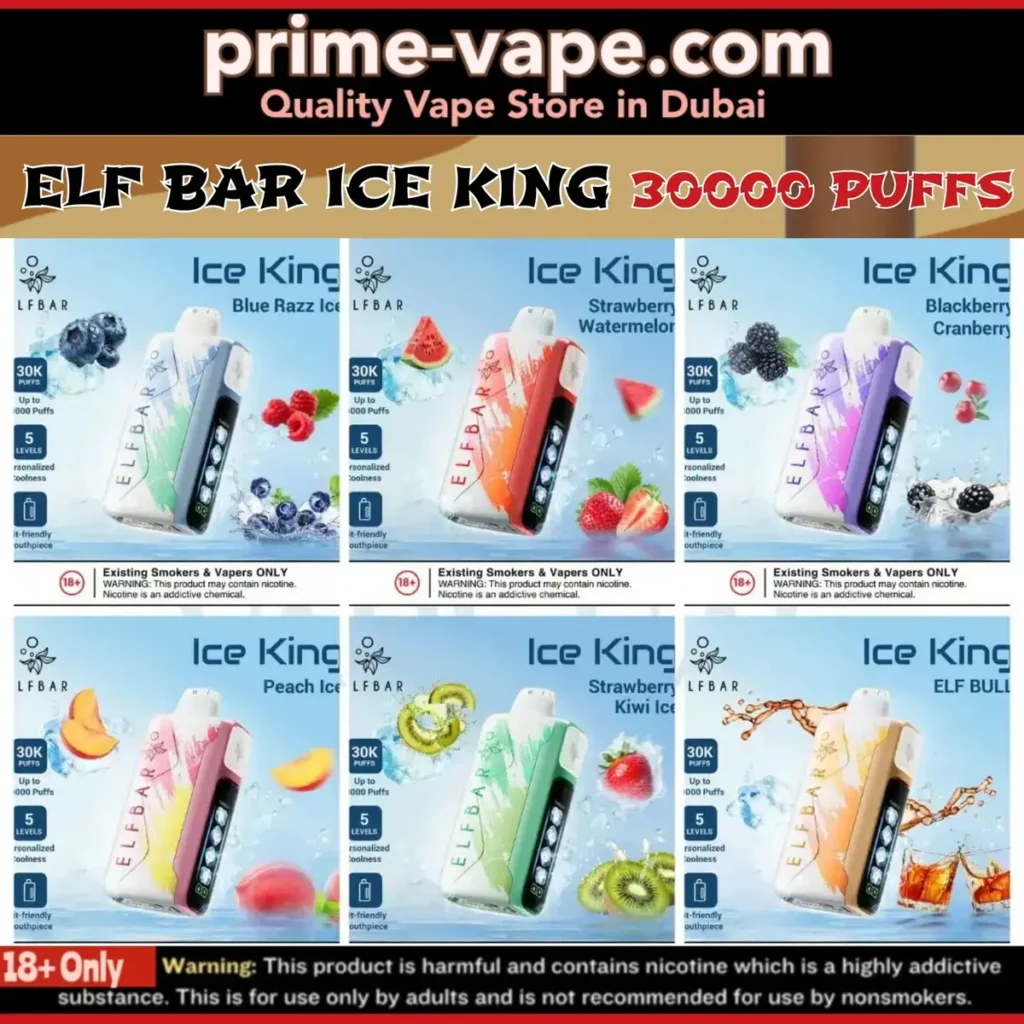 ELF BAR ICE KING 30000 Puffs Disposable Vape 30k Dubai UAE