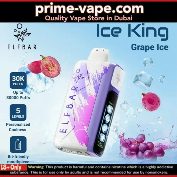 ELF BAR ICE KING 30000 Puffs Disposable Vape 30k Dubai UAE