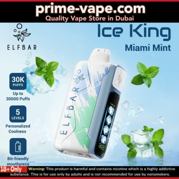 ELF BAR ICE KING 30000 Puffs Disposable Vape 30k Dubai UAE