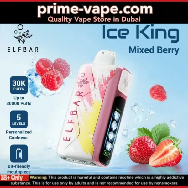 ELF BAR ICE KING 30000 Puffs Disposable Vape 30k Dubai UAE