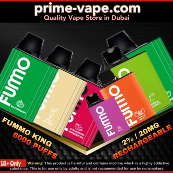 FUMO KING 6000 Puffs Disposable Vape Available in Dubai- UAE