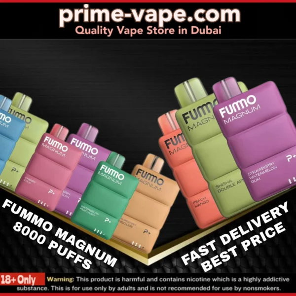 FUMMO MAGNUM 8000 Puffs 20mg Disposable Vape- Dubai UAE