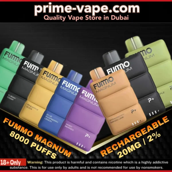 Best Fumo Magnum 8000 Puffs 2% Disposable Vape in Dubai UAE