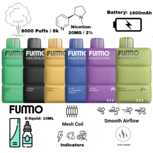 Best Fumo Magnum 8000 Puffs 2% Disposable Vape in Dubai UAE