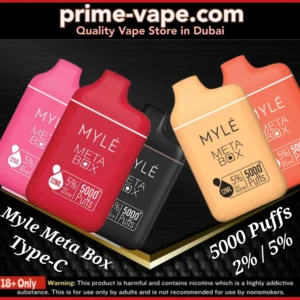 Myle Meta Box 5000 Puffs Disposable Vape 2% & 5% - Dubai UAE