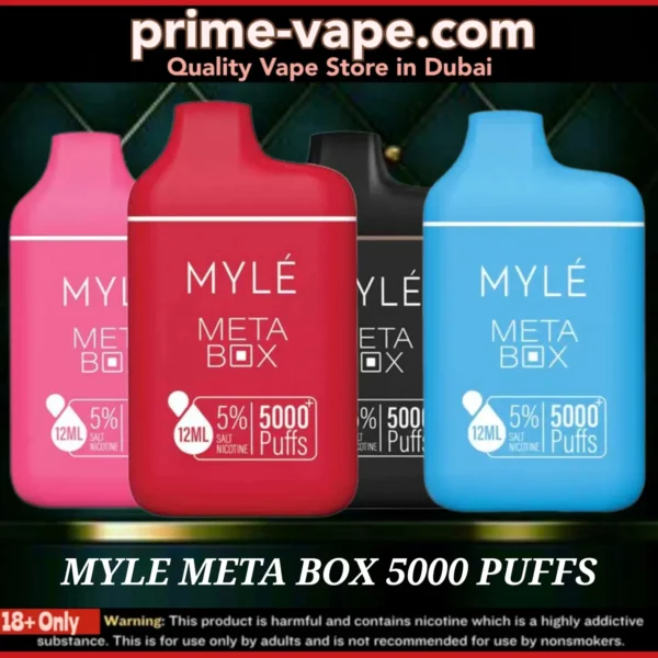 Myle Meta Box 5000 Puffs Disposable Vape 2% & 5% - Dubai UAE