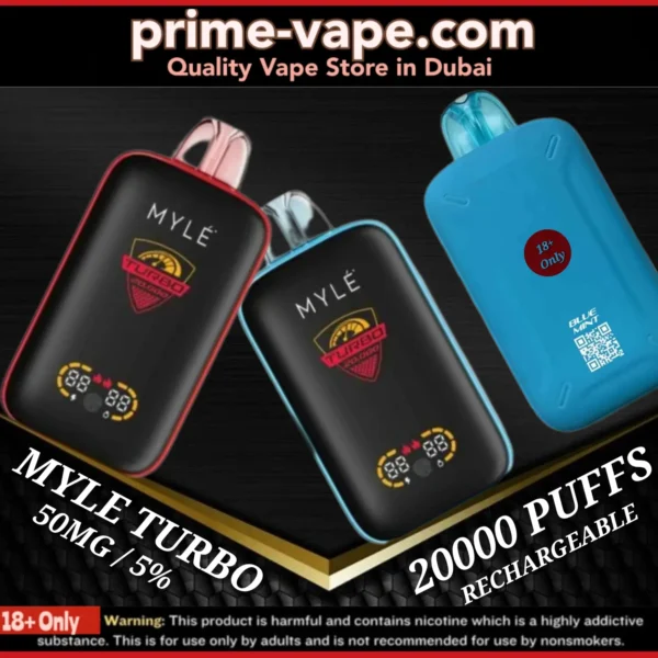 Myle Turbo 20000 Puffs Disposable Vape 50mg 20k | Dubai UAE