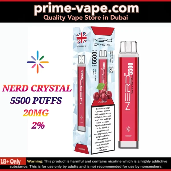 Nerd Crystal 5500 Puffs Disposable Vape Dubai UAE | 20MG 2%