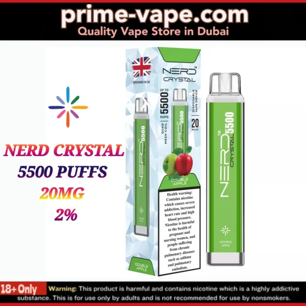 Nerd Crystal 5500 Puffs Disposable Vape Dubai UAE | 20MG 2%