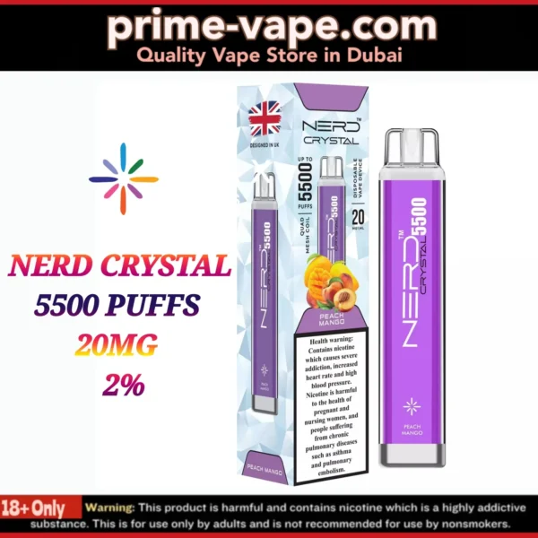 Nerd Crystal 5500 Puffs Disposable Vape Dubai UAE | 20MG 2%