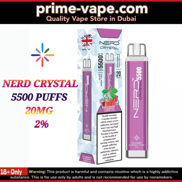 Nerd Crystal 5500 Puffs Disposable Vape Dubai UAE | 20MG 2%