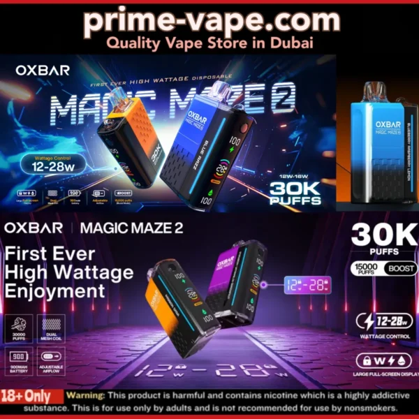 OXBAR MAGIC MAZE 2 30000 Puffs Disposable Vape 50mg Dubai