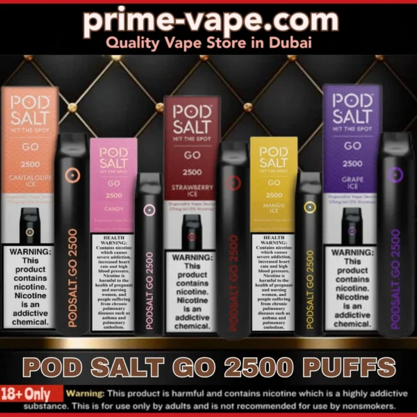 Pod Salt Go 2500 Puffs Disposable Vape in Dubai UAE- Authentic