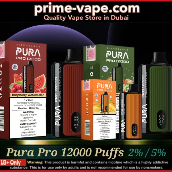 Pura 12000 Puffs Disposable Vape 2% & 5% in Dubai | Pura Pro