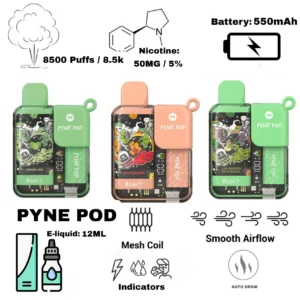 Pyne Pod 8500 Puffs 50mg Boost Disposable Vape - Dubai UAE