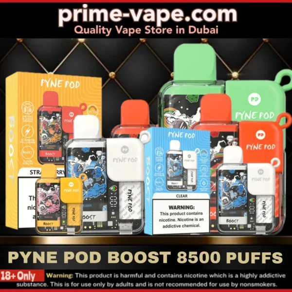 Pyne Pod 8500 Puffs 50mg Boost Disposable Vape - Dubai UAE