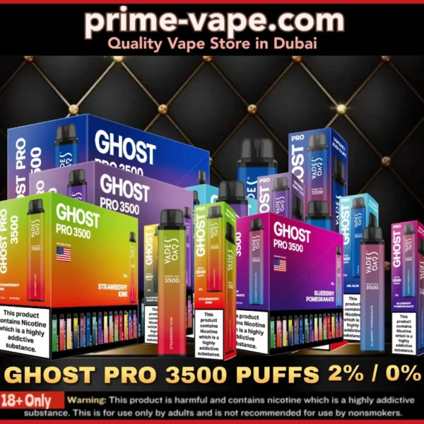 Ghost Pro 3500 Puffs Vapes Bars Disposable Vape- Dubai UAE