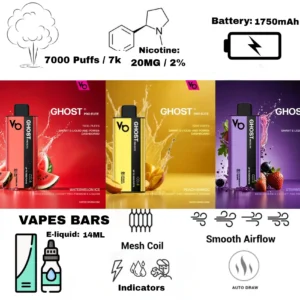 Ghost Pro Elite 7000 Puffs Disposable Vape | Vapes Bars- Dubai