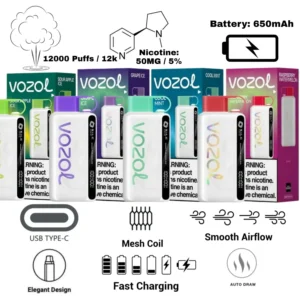 BEST VOZOL Star 12000 Puffs Disposable Vape 23 Flavors- Dubai