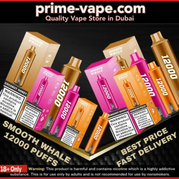 Smooth Whale 12000 Puffs Disposable Vape in Dubai UAE