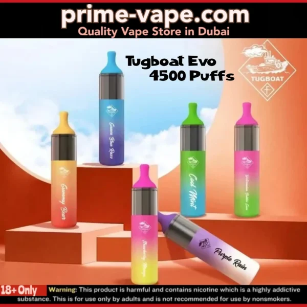 TUGBOAT Evo All Flavors 4500 Puffs | Dubai Sharjah Abu Dhabi