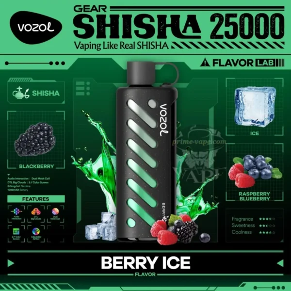 VOZOL Gear Shisha 25000 Puffs 5MG Disposable Vape 25k Dubai