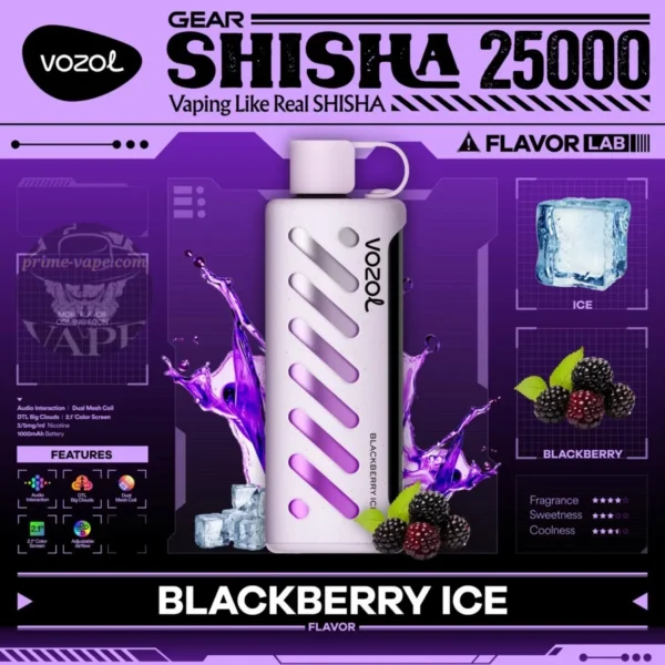 VOZOL Gear Shisha 25000 Puffs 5MG Disposable Vape 25k Dubai