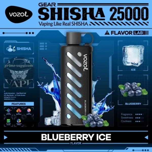 VOZOL Gear Shisha 25000 Puffs 5MG Disposable Vape 25k Dubai