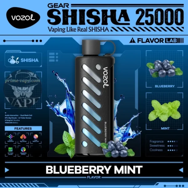 VOZOL Gear Shisha 25000 Puffs 5MG Disposable Vape 25k Dubai