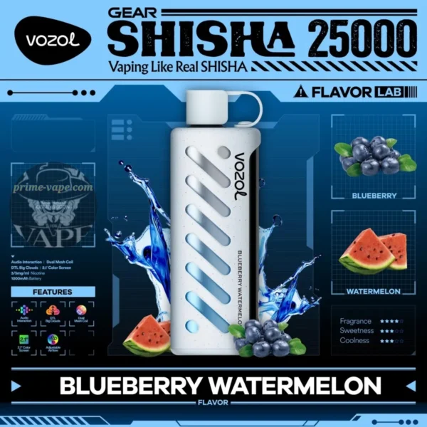 VOZOL Gear Shisha 25000 Puffs 5MG Disposable Vape 25k Dubai