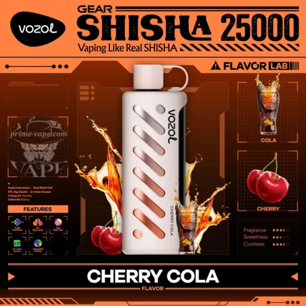 VOZOL Gear Shisha 25000 Puffs 5MG Disposable Vape 25k Dubai