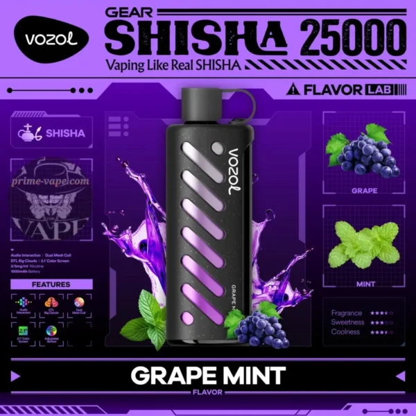 VOZOL Gear Shisha 25000 Puffs 5MG Disposable Vape 25k Dubai