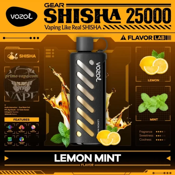 VOZOL Gear Shisha 25000 Puffs 5MG Disposable Vape 25k Dubai