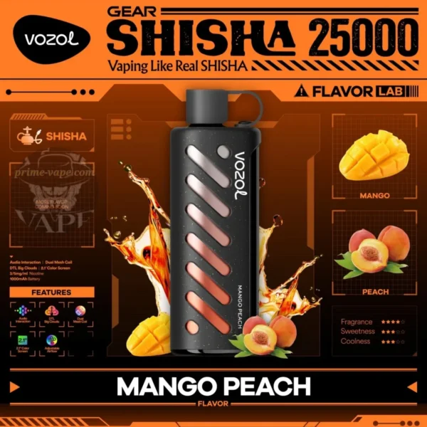 VOZOL Gear Shisha 25000 Puffs 5MG Disposable Vape 25k Dubai