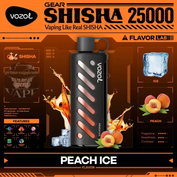 VOZOL Gear Shisha 25000 Puffs 5MG Disposable Vape 25k Dubai