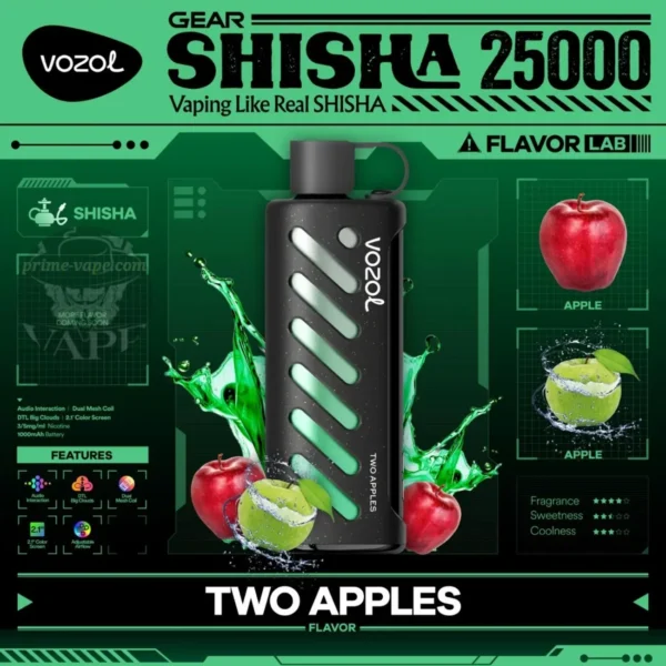 VOZOL Gear Shisha 25000 Puffs 5MG Disposable Vape 25k Dubai