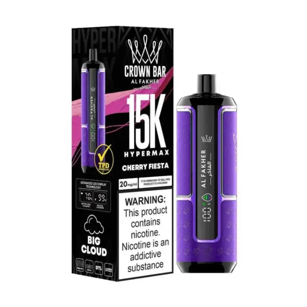 Al Fakher Hypermax 15000 Puffs Crown Bar 6mg Disposable Vape