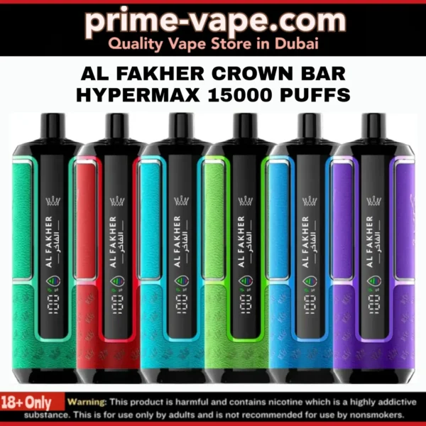 Al Fakher Hypermax 15000 Puffs Crown Bar 6mg Disposable Vape